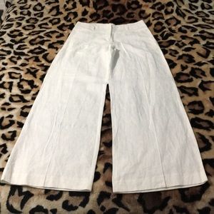 Gently used H&M white linen pants size 8